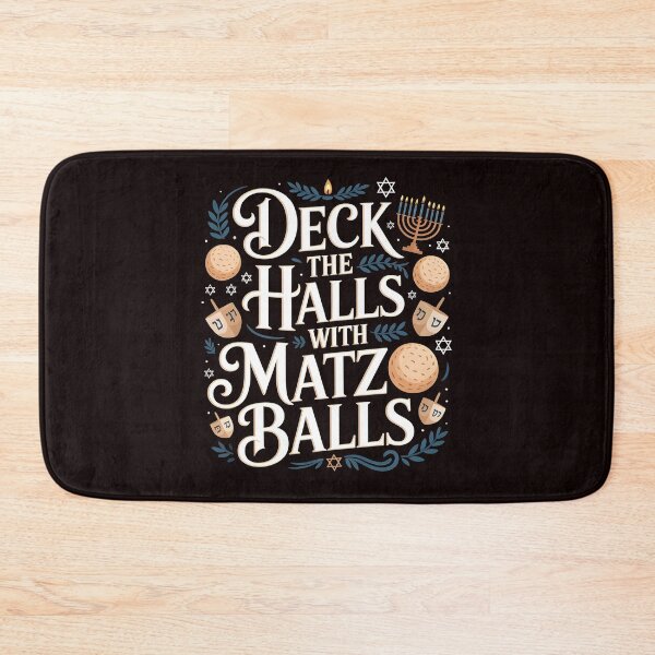Item preview, Deck the Halls With Matzo Balls – Lighthearted Chanukah Joke designed and sold by Redgiant87x.