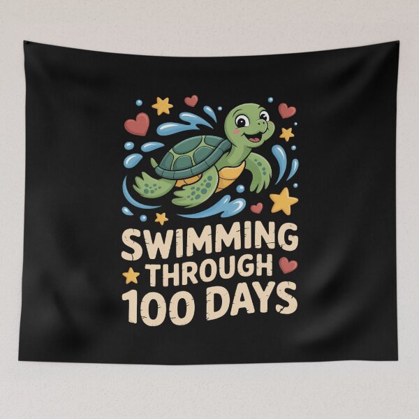 Item preview, Swimming Turtles Cute 100th Day School designed and sold by KarstenNoanra.
