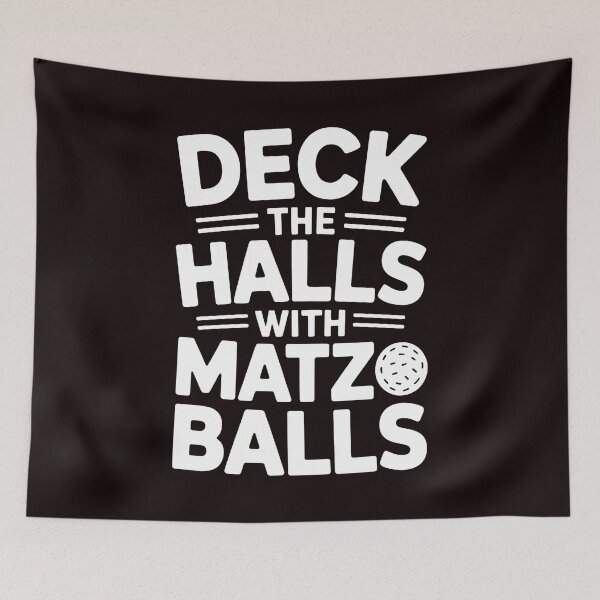 Item preview, Deck the Halls With Matzo Balls – Chanukah Holiday Cheer designed and sold by Redgiant87x.