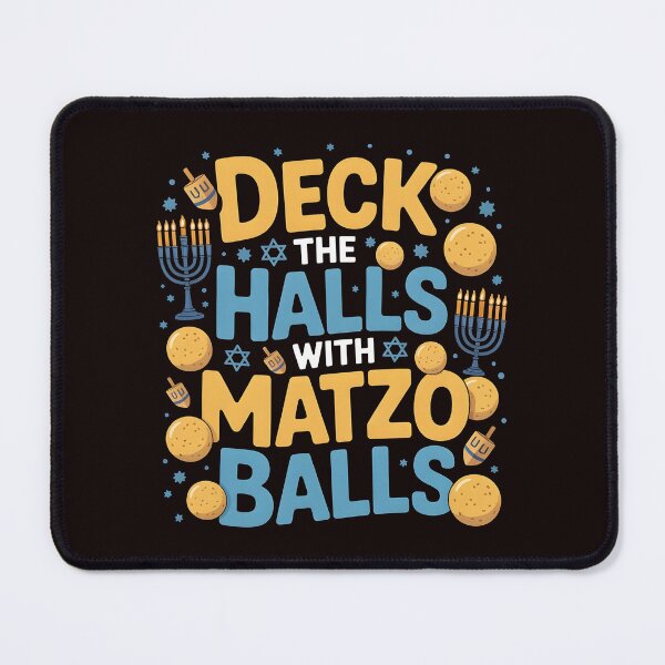 Item preview, Deck the Halls With Matzo Balls – Jewish Chanukah Festival Joke designed and sold by Redgiant87x.