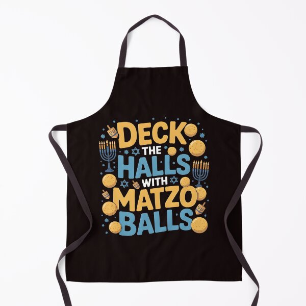 Item preview, Deck the Halls With Matzo Balls – Jewish Chanukah Festival Joke designed and sold by Redgiant87x.