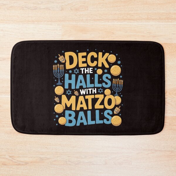 Item preview, Deck the Halls With Matzo Balls – Jewish Chanukah Festival Joke designed and sold by Redgiant87x.