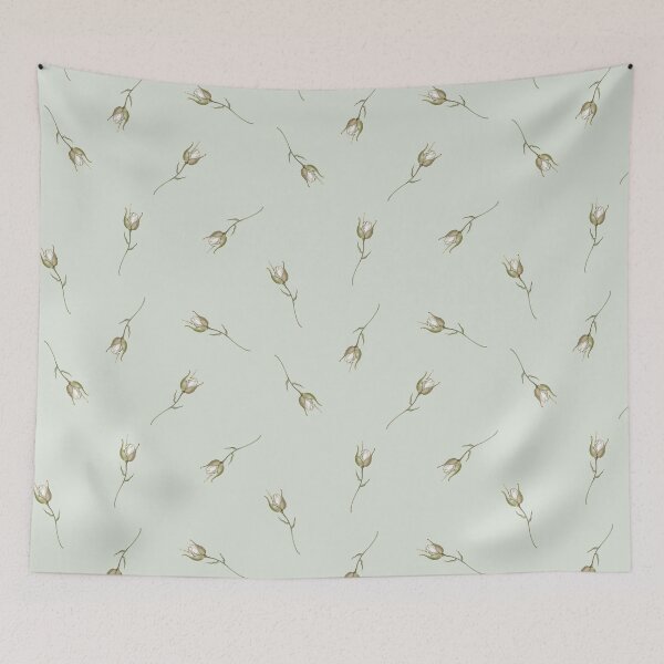Item preview, Sage Green Minimalist Rose Bud Pattern • Soft Botanical Watercolor Floral Romantic Vintage Aesthetic designed and sold by coshe.