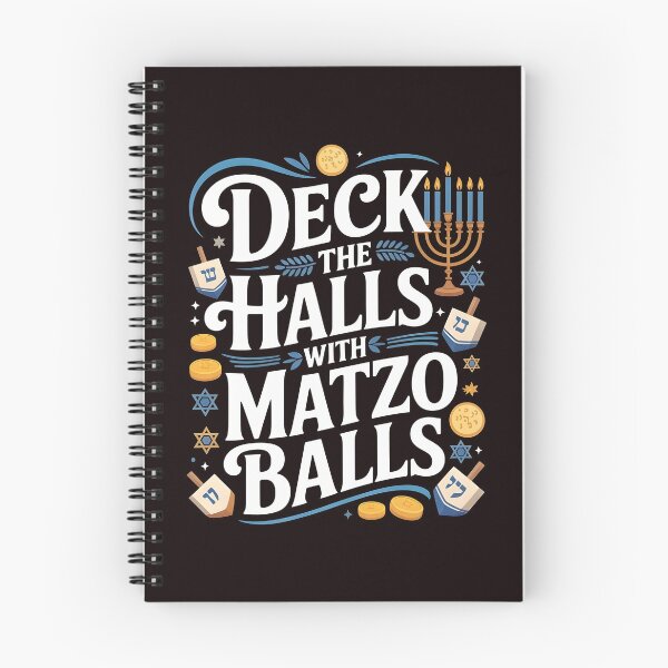 Item preview, Deck the Halls With Matzo Balls – Holiday Pun for Jewish Celebrations designed and sold by Redgiant87x.