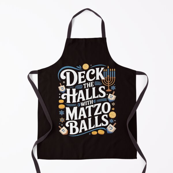 Item preview, Deck the Halls With Matzo Balls – Holiday Pun for Jewish Celebrations designed and sold by Redgiant87x.
