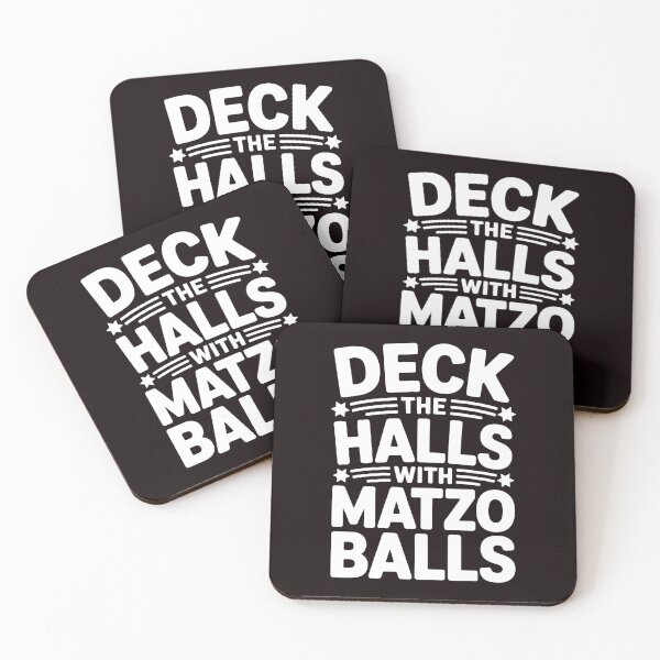 Item preview, Deck the Halls With Matzo Balls – Funny Chanukah Party Design designed and sold by Redgiant87x.