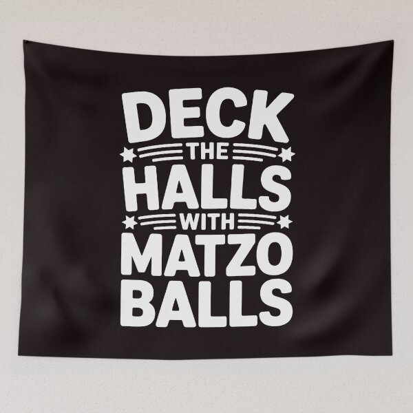 Item preview, Deck the Halls With Matzo Balls – Funny Chanukah Party Design designed and sold by Redgiant87x.