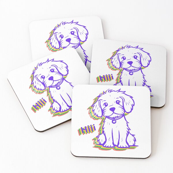 Item preview, Cute Dog Hello Shirt – Vibrant Outline Puppy Design designed and sold by T-R-shirt.