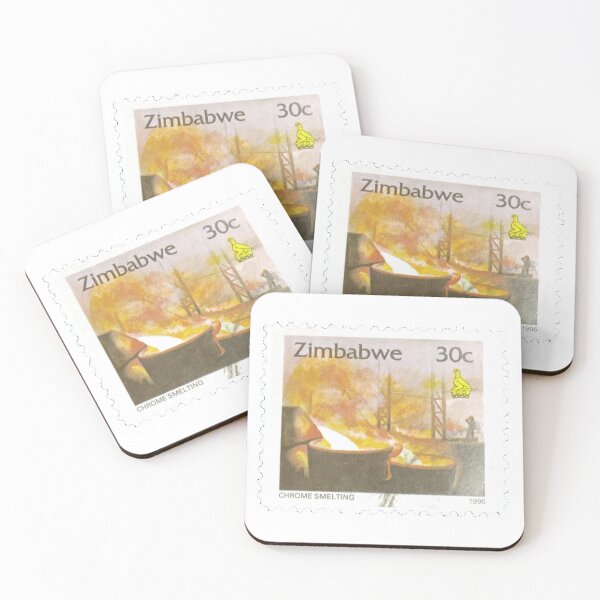 Artikelvorschau, Simbabwe Chrome Smelting African Vintage Briefmarke entworfen und verkauft von red-amber65.