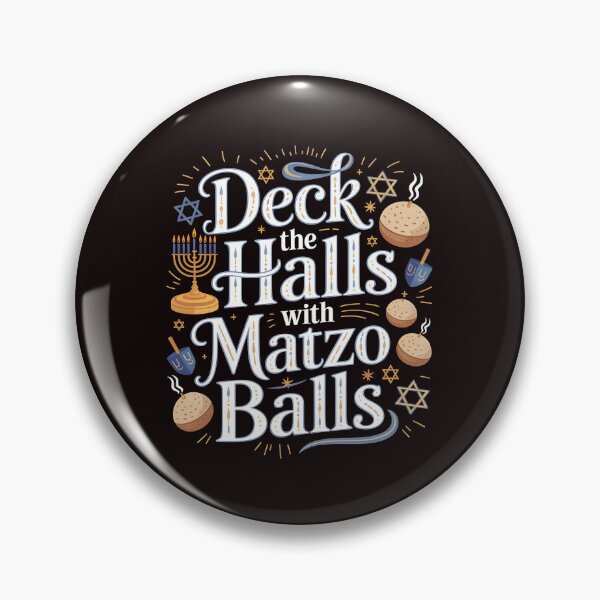 Item preview, Deck the Halls With Matzo Balls – Festive Jewish Holiday Print designed and sold by Redgiant87x.