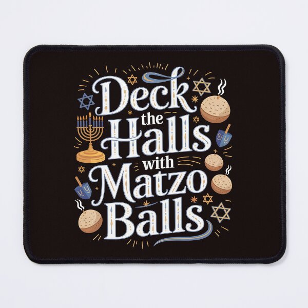 Item preview, Deck the Halls With Matzo Balls – Festive Jewish Holiday Print designed and sold by Redgiant87x.