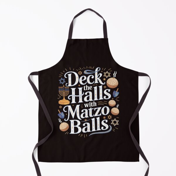 Item preview, Deck the Halls With Matzo Balls – Festive Jewish Holiday Print designed and sold by Redgiant87x.