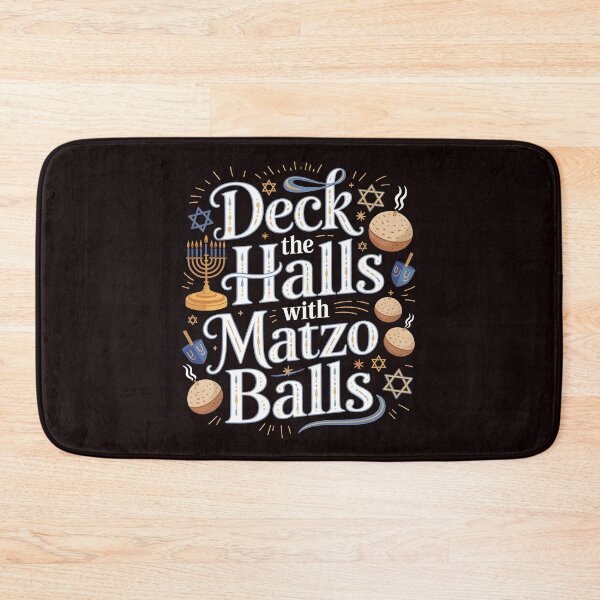 Item preview, Deck the Halls With Matzo Balls – Festive Jewish Holiday Print designed and sold by Redgiant87x.
