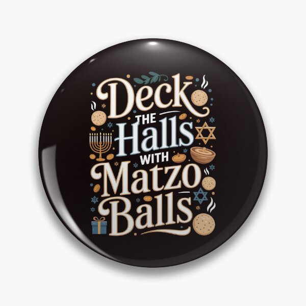 Item preview, Deck the Halls With Matzo Balls – Chanukah Food & Holiday Spirit designed and sold by Redgiant87x.