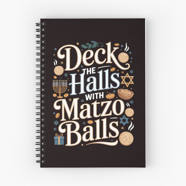Item preview, Deck the Halls With Matzo Balls – Chanukah Food & Holiday Spirit designed and sold by Redgiant87x.
