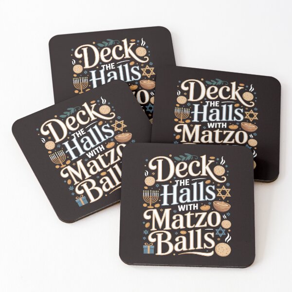 Item preview, Deck the Halls With Matzo Balls – Chanukah Food & Holiday Spirit designed and sold by Redgiant87x.