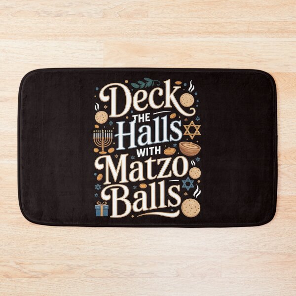 Item preview, Deck the Halls With Matzo Balls – Chanukah Food & Holiday Spirit designed and sold by Redgiant87x.