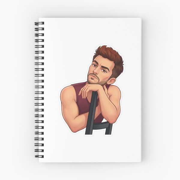 Item preview, Jonathan Baily Fanart Sticker – Toony Masculine Character with Dark Brown Hair and Edgy Plum Top designed and sold by Gurjeetpixelart.