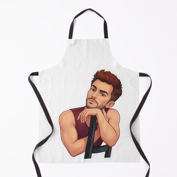 Item preview, Jonathan Baily Fanart Sticker – Toony Masculine Character with Dark Brown Hair and Edgy Plum Top designed and sold by Gurjeetpixelart.