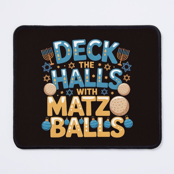 Item preview, Deck the Halls With Matzo Balls – Jewish Chanukah Season Humor designed and sold by Redgiant87x.