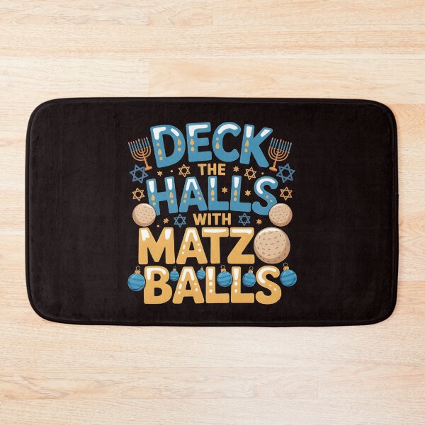 Item preview, Deck the Halls With Matzo Balls – Jewish Chanukah Season Humor designed and sold by Redgiant87x.