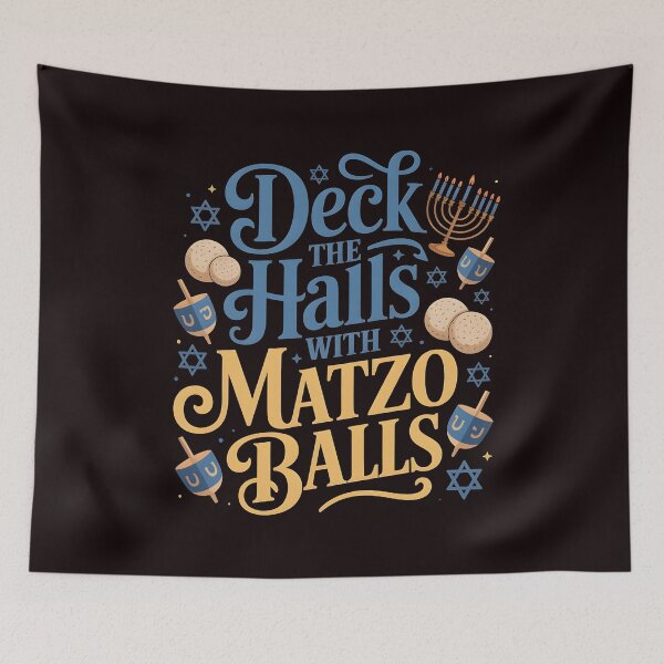 Item preview, Deck the Halls With Matzo Balls – Holiday Jewish Humor Classic designed and sold by Redgiant87x.