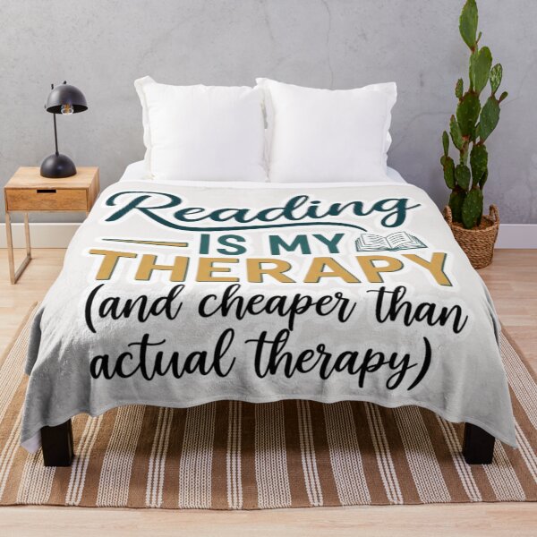 Item preview, Reading is my therapy (and cheaper than actual therapy) designed and sold by FitEnvy.