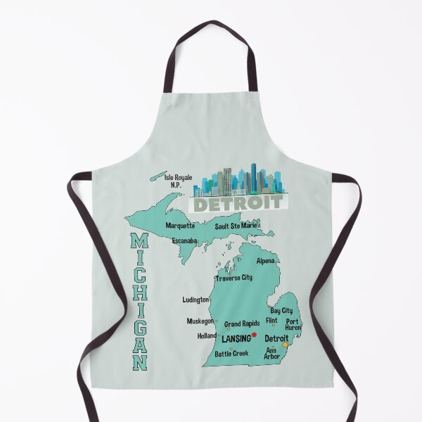 Item preview, Michigan Love, Detroit Skyline & State Map City Guide T-Shirt designed and sold by mashmosh.