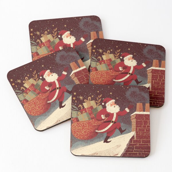 Item preview, Santa on a Rooftop postcard  designed and sold by yumas.