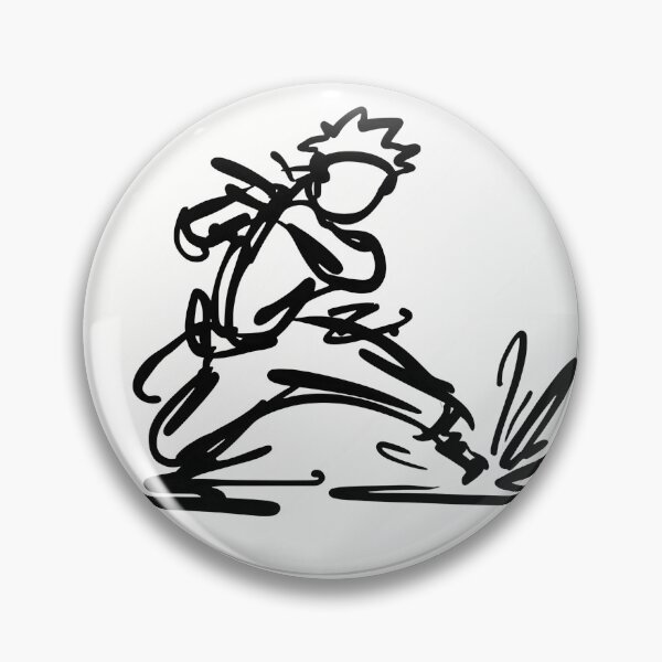 Item preview, Dynamic Martial Artist – Bold Ink Brush Sketch designed and sold by DesignArtist.ia.