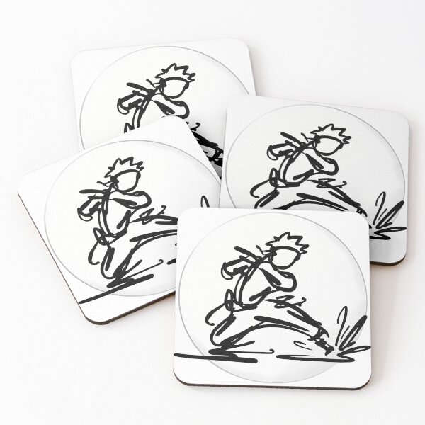Item preview, Dynamic Martial Artist – Bold Ink Brush Sketch designed and sold by DesignArtist.ia.