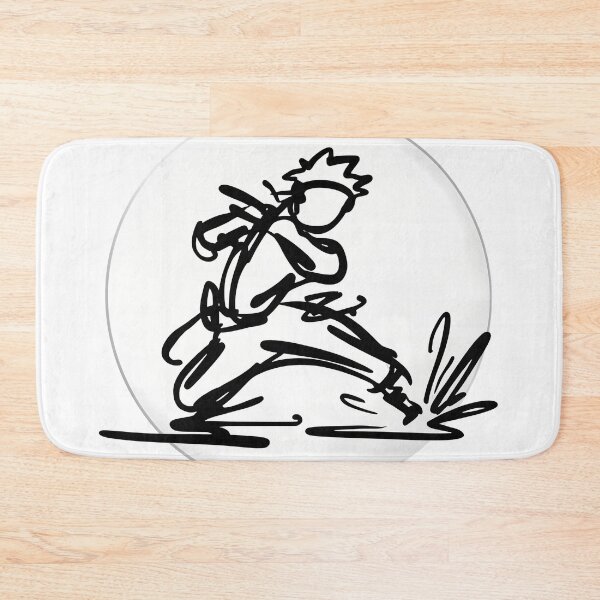 Item preview, Dynamic Martial Artist – Bold Ink Brush Sketch designed and sold by DesignArtist.ia.