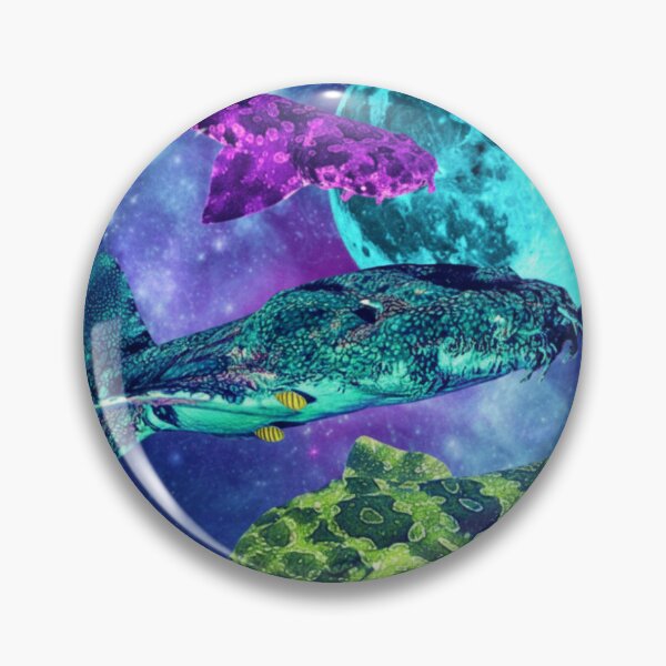 Item preview, Three Wobbegong Shark Retro Graphic, Funny Ocean Moon, Exotic Sea Life Lovers, Vintage Colorful Shark Gift designed and sold by DesignDenDo ⭐⭐⭐⭐⭐.