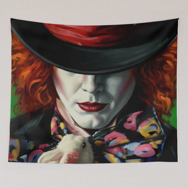 Item preview, Whimsical Fantasy Tea Party Host Art | Iconic Top Hat Character Painting | Wonderland Pop Culture designed and sold by Art's Diner.