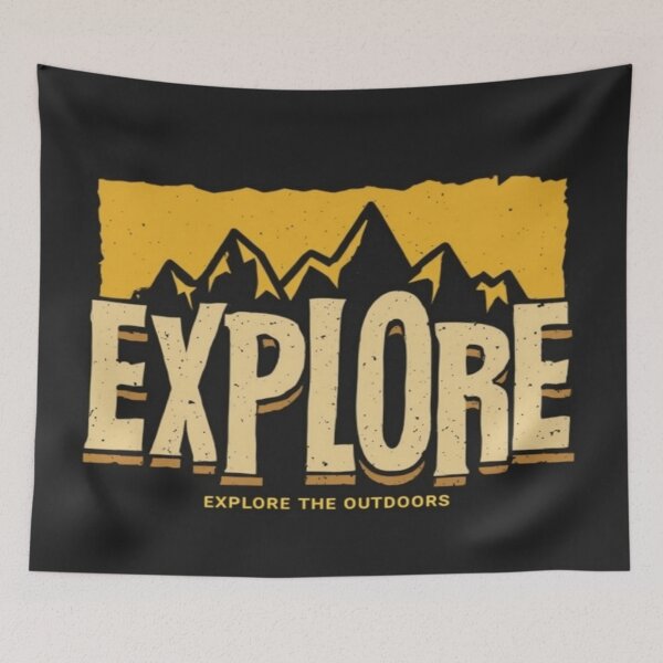 Item preview, Explore the Outdoors Bold Mountain Adventure Design – Hiking, Nature, Wilderness, Travel Vibes designed and sold by Bright Nest Studio.
