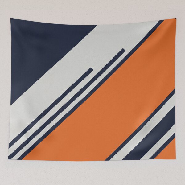 Item preview, Retro Stripes in Blue Orange designed and sold by Petra Lang.