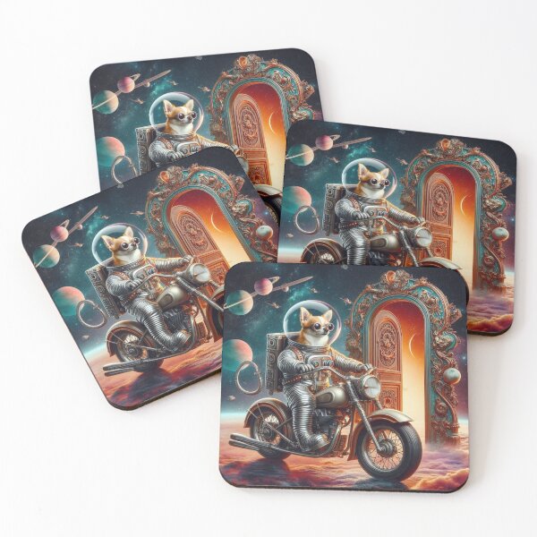 Item preview, Astronaut Dog Riding Through Space designed and sold by Dogandesighn.