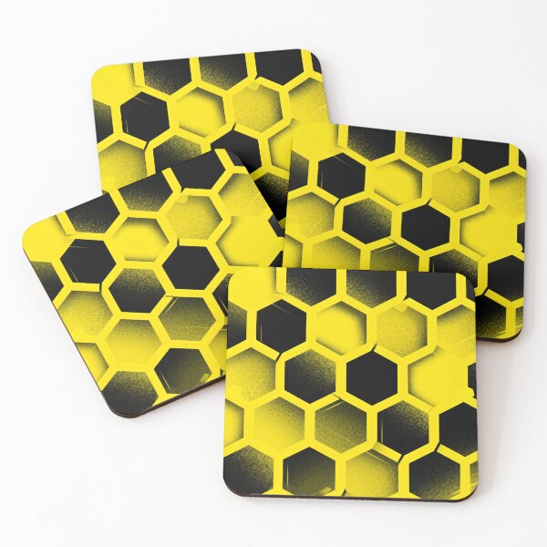 Item preview, Vibrant yellow and black honeycomb designed and sold by SuperAIstar.
