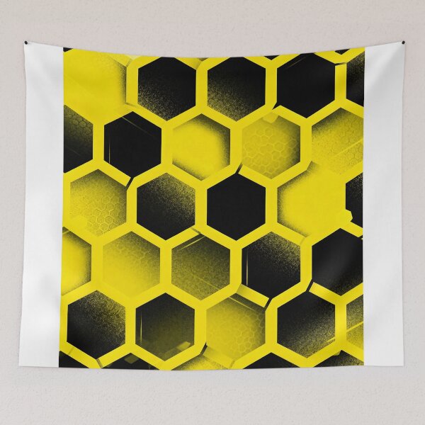Item preview, Vibrant yellow and black honeycomb designed and sold by SuperAIstar.
