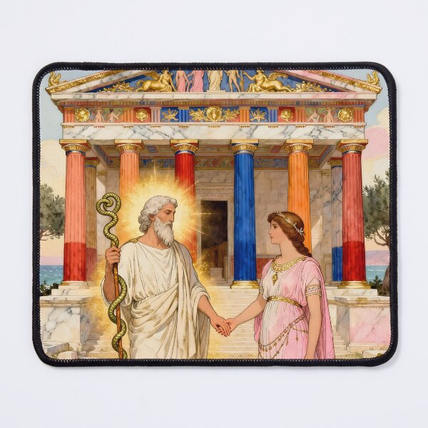 Item preview, Asclepius & Epione – Divine Healers of Ancient Greece designed and sold by SoniaSarkali.