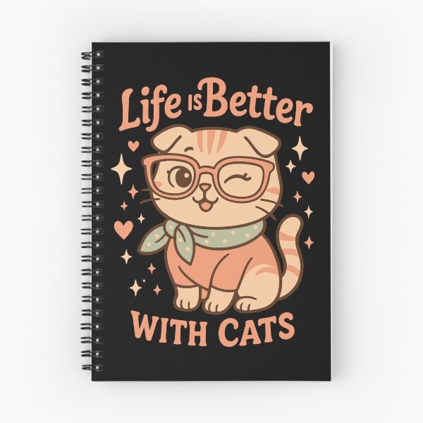Item preview, Life Is Better With Cats Glasses – Cute Nerdy Kitten Style designed and sold by WhiskerlyGfx.