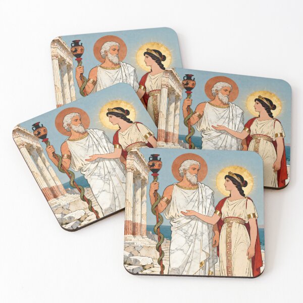 Item preview, Asclepius & Epione – Divine Healers of Ancient Greece designed and sold by SoniaSarkali.