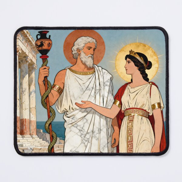Item preview, Asclepius & Epione – Divine Healers of Ancient Greece designed and sold by SoniaSarkali.