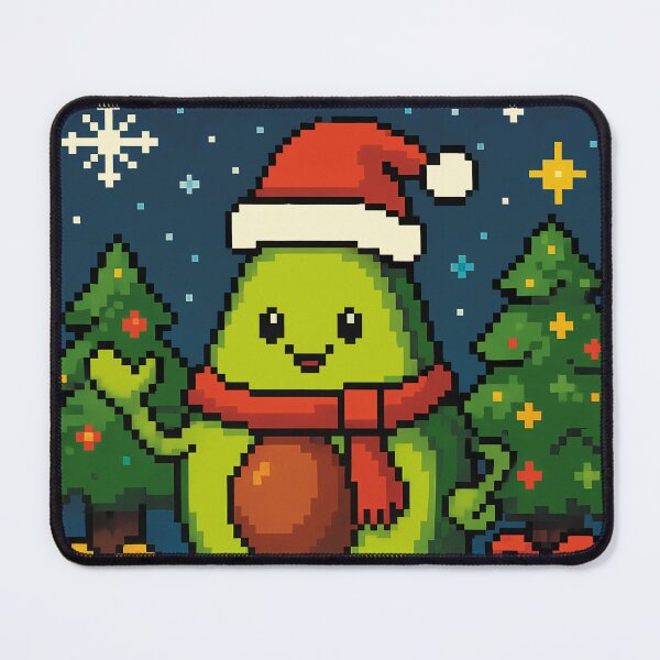 Item preview, Christmas Avocado Pixel Art - Retro Christmas Design with Kawaii Avocado designed and sold by charlypicazo.