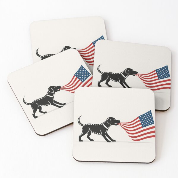 Item preview, Dog American Flag Stitches Patriotic Symbol designed and sold by Cine8.