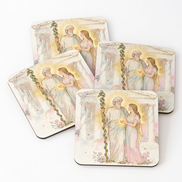 Item preview, Asclepius & Epione – Divine Healers of Ancient Greece designed and sold by SoniaSarkali.