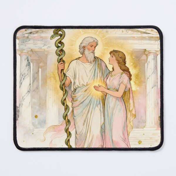 Item preview, Asclepius & Epione – Divine Healers of Ancient Greece designed and sold by SoniaSarkali.