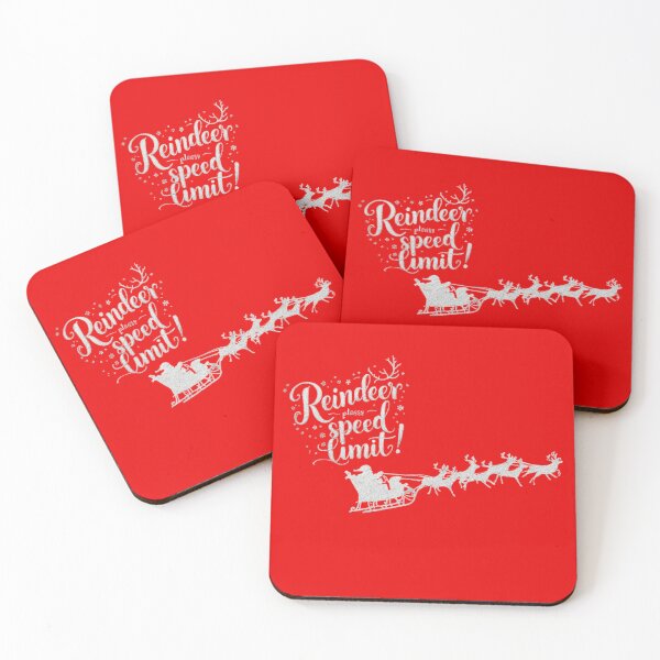 Item preview, “Reindeer Speed Limit – Holiday Humor Design” designed and sold by Sonia dutta_art.