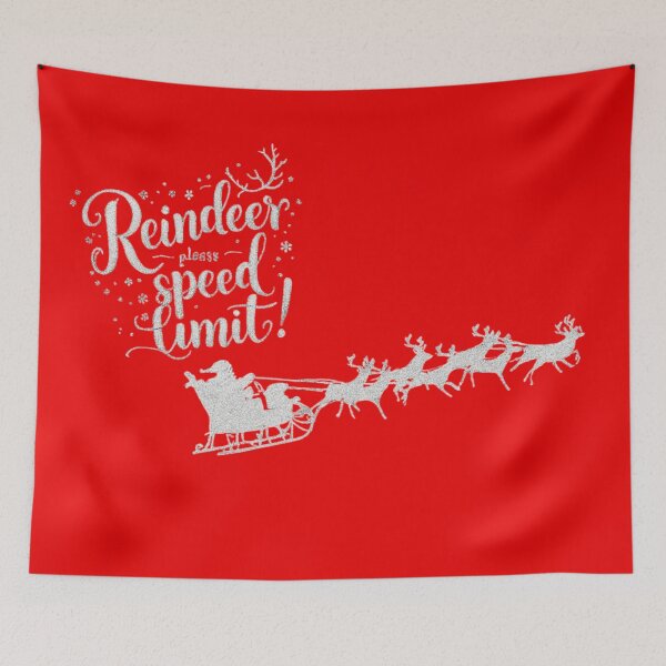 Item preview, “Reindeer Speed Limit – Holiday Humor Design” designed and sold by Sonia dutta_art.
