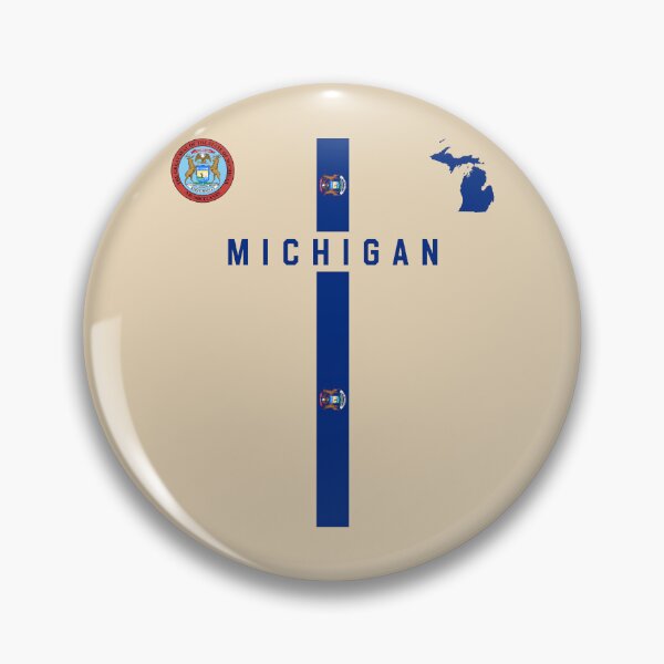 Item preview, Michigan Pride Cross - State Seal, Map & Modern Typography designed and sold by mashmosh.